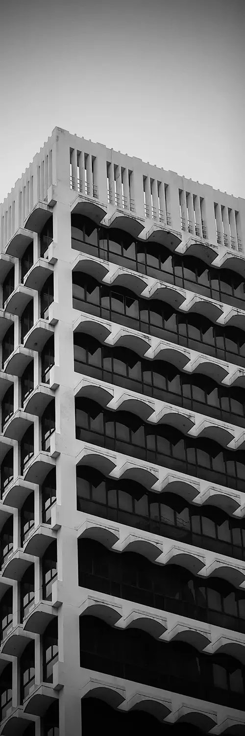 Black and white building